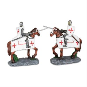 figoyra-TOLE10-Brown-Horse-White-Templar-Knight-Spear-12cm-39547--Albainox