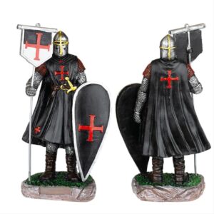 figoyra-diakosmitiki--Shield-flag-resin-black-Templar-TOLE10-39524--Albainox